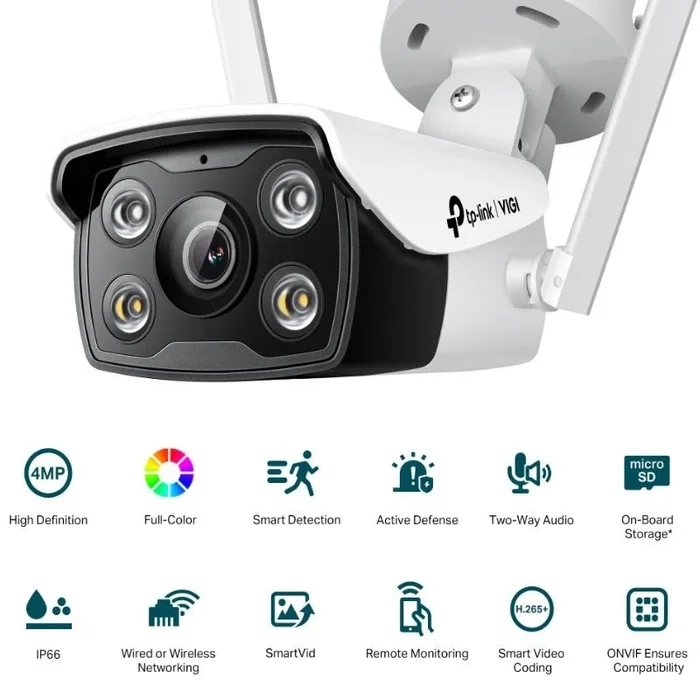 TP-Link VIGI C340-W 4MP Cámara de Seguridad IP Exterior Wi-Fi TP-Link VIGI C340-W 4MP Cámara de Seguridad IP Exterior Wi-Fi